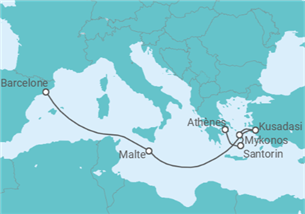 Itinéraire -  Grèce, Turquie, Malte - Celebrity Cruises