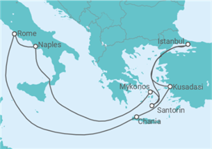 Itinéraire -  Grèce, Turquie, Italie - Celebrity Cruises