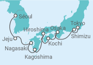 Itinéraire -  Corée Du Sud, Japon - Celebrity Cruises