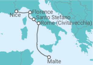 Itinéraire -  Italie - Silversea