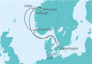 Itinéraire -  Norvège, Allemagne - Costa Croisières