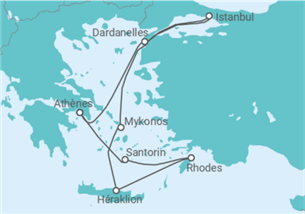Itinéraire -  Turquie, Grèce TI - Costa Croisières