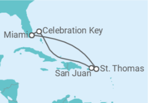 Itinéraire -  Iles Vierges Américaines, Porto Rico - Carnival