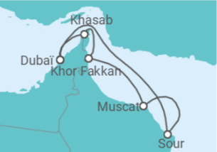 Itinéraire -  Emirats Arabes Unis, Oman - Explora Journeys