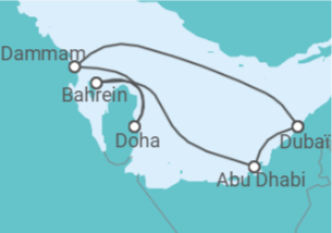 Itinéraire -  Emirats Arabes Unis, Qatar - Explora Journeys