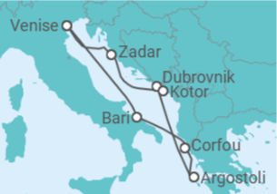 Itinéraire -  Italie, Grèce, Croatie, Monténégro TI - Costa Croisières