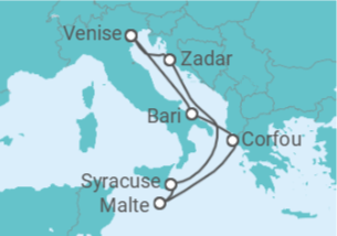 Itinéraire -  Italie, Grèce, Malte TI - Costa Croisières