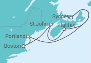 Itinéraire -  Canada - Holland America Line