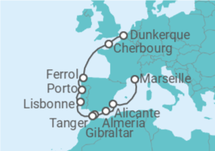 Itinéraire -  Saveurs de lAtlantique - CFC Compagnie Française de Croisières