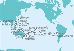 Itinéraire -  Tour du Monde - Costa Croisières