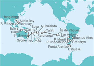 Itinéraire -  Tour du Monde - Costa Croisières