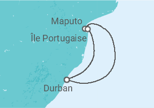 Itinéraire -  Mozambique - MSC Croisières
