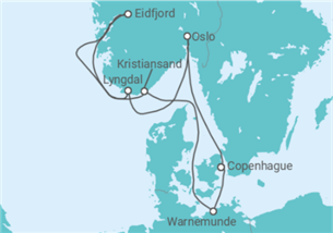Itinéraire -  Allemagne, Norvège - Boissons incluses - Vols inclus - MSC Croisières