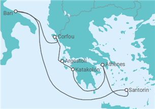 Itinéraire -  Grèce - Boissons incluses - Vols inclus - MSC Croisières