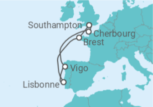 Itinéraire -  Portugal, Espagne, France - Boissons incluses - MSC Croisières