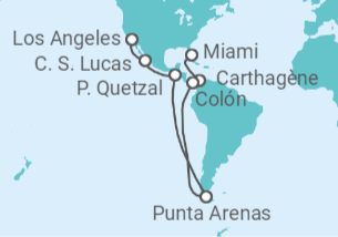 Itinéraire -  Colombie, Panama, Chili, Mexique - Virgin Voyages