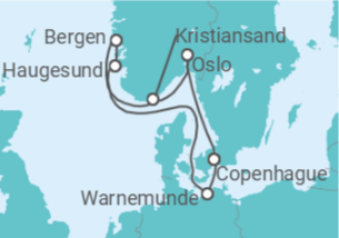 Itinéraire -  Allemagne, Norvège - MSC Croisières