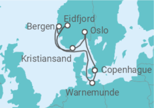 Itinéraire -  Allemagne, Norvège - MSC Croisières