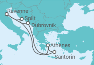Itinéraire -  Croatie, Grèce - Royal Caribbean