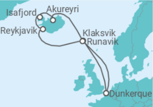 Itinéraire -  Trésors d’Islande et des îles Féroé - CFC Compagnie Française de Croisières