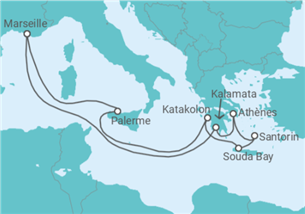 Itinéraire -  Odyssée Hellénique - CFC Compagnie Française de Croisières