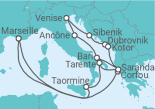 Itinéraire -  Joyaux de l’Adriatique - CFC Compagnie Française de Croisières