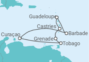 Itinéraire -  Evasion Tropicale - CFC Compagnie Française de Croisières