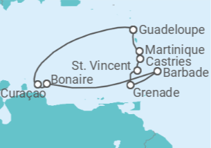 Itinéraire -  Horizons Tropicaux - CFC Compagnie Française de Croisières