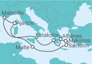 Itinéraire -  Secrets Helléniques - CFC Compagnie Française de Croisières