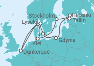 Itinéraire -  Baltique et Capitales Nordiques - CFC Compagnie Française de Croisières