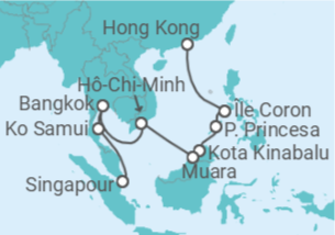 Itinéraire -  Malaisie, Vietnam, Thailande - Norwegian Cruise Line