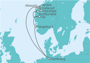Itinéraire -  Norvège - Costa Croisières