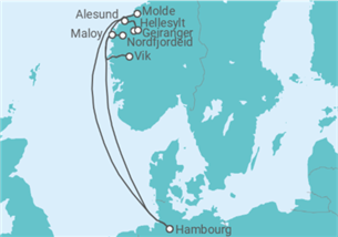 Itinéraire -  Norvège - Costa Croisières