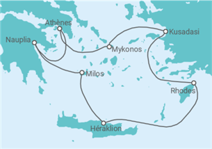 Itinéraire -  Grèce, Turquie - Silversea