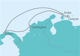 Itinéraire -  Curaçao, Aruba, Panama - Royal Caribbean