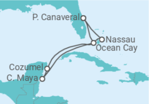 Itinéraire -  Mexique, Bahamas - MSC Croisières