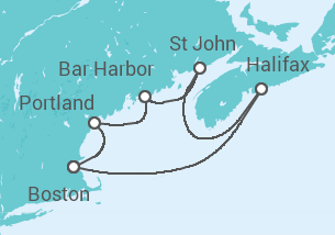Itinéraire -  États-Unis, Canada - Norwegian Cruise Line