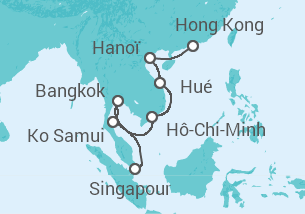 Itinéraire -  De Singapour à Hong Kong (Chine) - Celebrity Cruises