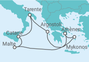 Itinéraire -  Malte, Italie, Grèce - Boissons incluses - Costa Croisières