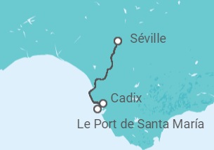 Itinéraire -  Noël Andalou : Le Guadalquivir et la baie de Cadix - Vols inclus - CroisiEurope