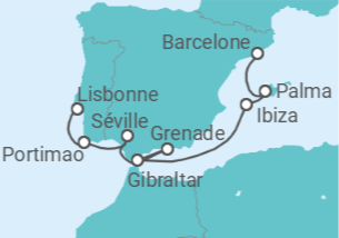 Itinéraire -  Portugal, Espagne, Gibraltar - Norwegian Cruise Line