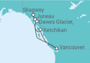 Itinéraire -  Alaska - Disney Cruise Line