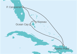 Itinéraire -  Bahamas - Vols inclus - MSC Croisières