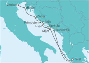 Itinéraire -  Croatie - Ponant