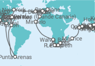 Itinéraire -  Tour du Monde - Costa Croisières
