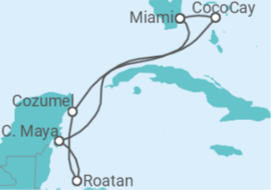 Itinéraire -  Honduras, Mexique - Royal Caribbean