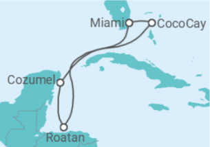 Itinéraire -  Honduras, Mexique - Royal Caribbean