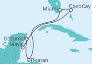 Itinéraire -  Honduras, Mexique - Royal Caribbean