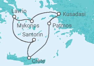 Itinéraire -  Icónicas Islas Griegas   - Celestyal Cruises