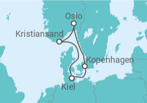 Itinéraire -  Pologne, Danemark, Allemagne - AIDA